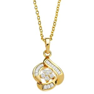 Swarovski® Crystal • Baguette Floral Bridal Necklace • 14K Gold Overlay